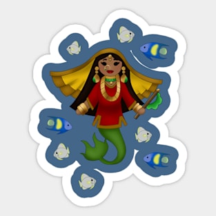 Indian Mermaid Sticker